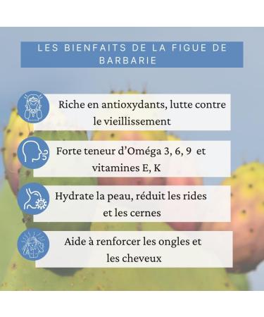 Best Organic Prickly Pear Seed Oil 30 ml 100% Pure and Natural No Coloring No Preservatives. Certified Ecocert. French Brand - Gold for the skin hair nails - Buy Online on GoSupps.com