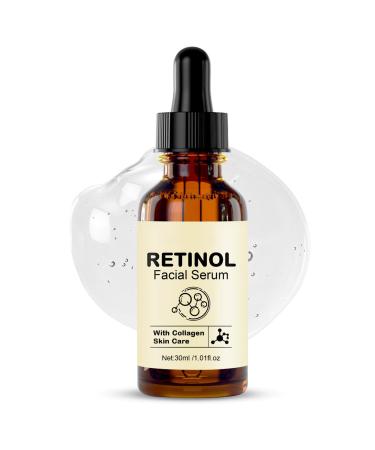 Face Serum with Retinol DailyAnti-Aging Serum to Reduce Wrinkles & Fine Lines Deep Hydration for Plump Skin Improves Skin Texture & Elasticity Smooths Pores Gentle Formula for All Skin Types 1.06 oz