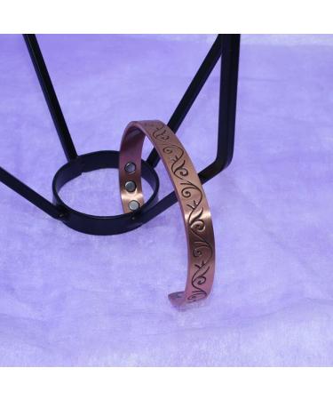 LONGRN Copper Magnetic Bracelet for Men & Women - 6 Powerful Magnets for Health Benefits | Stylish Alternative Therapy Jewelry - Buy Online on GoSupps.com