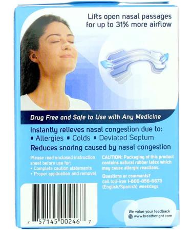 Breathe Right Nasal Strips Clear for Sensitive Skin - Large 30-Pack - Buy Online on GoSupps.com