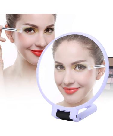 Portable Travel Mirror - 5X Magnifying Folding Cosmetic Mirror - Desktop Makeup Mirror - Small Size and Delicate (Purple) - Buy Online on GoSupps.com