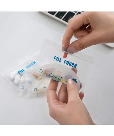 100 Pack Pill Pouch Bags - (4" X 2.75") Thickness is 6 Mil  Portable Plastic Pills Bag Hold Vitamin  Supplements  Medication  and Vitamin Storage A:100ps - Buy Online on GoSupps.com
