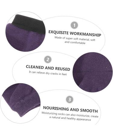 Beaupretty 5 Pairs Moisturizing Socks Heel Socks Moisturizing Heel Sleeves Slipper Socks Heel Sleeves for Cracked Heels Wicking Socks Foot Softening Socks Cotton Purple Anti Slip Socks Lotion - Buy Online on GoSupps.com