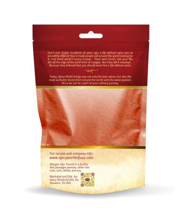 Spicy World Kashmiri Chili Powder Red 7oz Resealable Bag | All Natural Low Heat Deggi Mirch Powder - Ideal for Tikka Masala | 7oz (1 Pack) - Buy Online on GoSupps.com