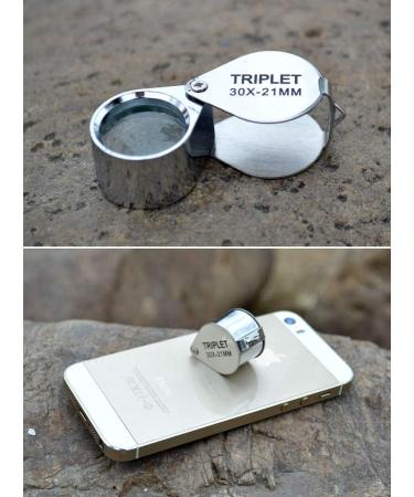 NIEGIENNA-30X Mini Folding Magnifier Jeweler Loupe Eye Loupe Jewelry Portable Magnifying Glass Pocket Handhold Tools(Color:Silver) Silver 30X - Buy Online on GoSupps.com