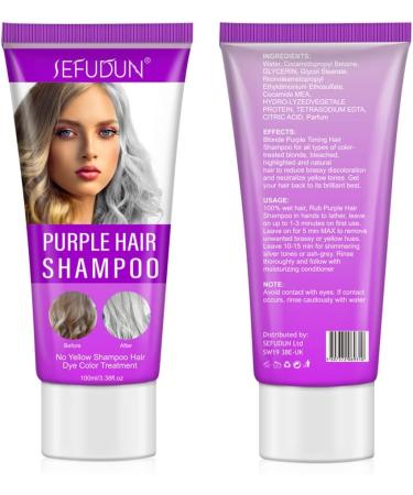 JAWSEU Purple shampoo for blonde hair hair care styling tool blonde toning purple shampoo for bleached and highlighted hair eliminates brassy blonde toner for women and men 100 ml - Buy Online on GoSupps.com
