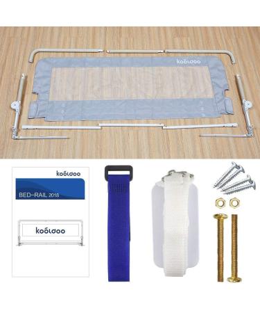 Extra Long Foldable Baby Toddler Bed Rail Guard - 59 Tall Safety Bedrail for Full & Queen Size Beds - Grey - Buy Online on GoSupps.com