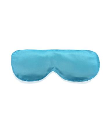 Pure Silk Natural Lavender Organic Aroma Therapeutic Eye Pillow In Turquoise Blue