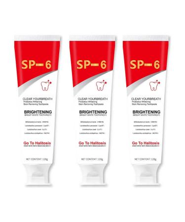Bright White Toothpaste Sp-6 Toothpaste Ultra Whitening Deep Cleaning Care Teeth Fresh Breath (3pcs)