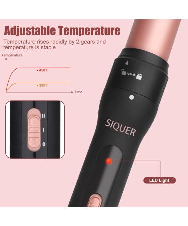 5 in 1 Curling Wand Set - SIQUER Fast Heating Curling Iron for Beach Waves - 1/2 to 1 1/4 Inch with Thermal Brush Gloves & Clamps - Rose Gold - Perfect Hair Tool for Women - Buy Online on GoSupps.com