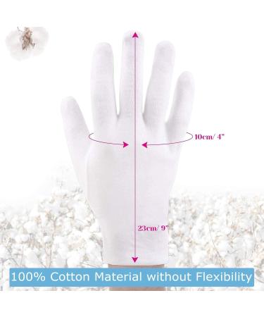 3 Pairs Moisturizing Cotton Gloves for Overnight Bedtime | Premium Quality for Eczema, Dry, Sensitive Skin | Spa Therapy | One Size Fits Most - Buy Online on GoSupps.com