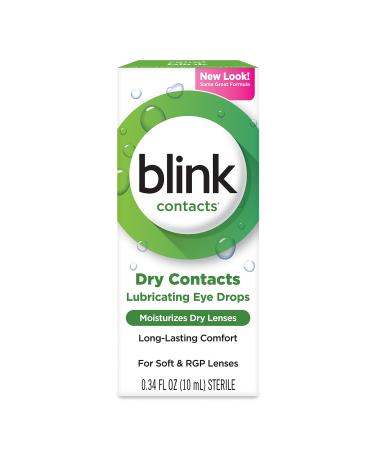 blink Contacts Lubricating Eye Drops For Soft & RGP Lenses - 0.34 oz, Pack of 5