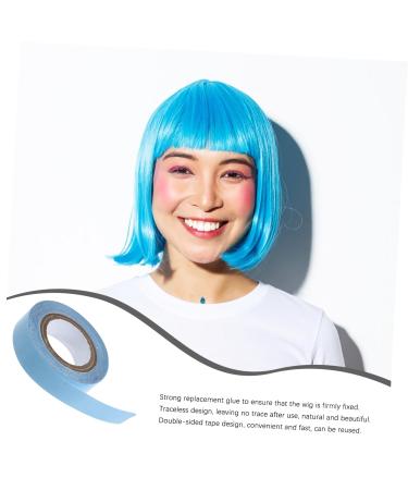 FOMIYES Wig Film Roll - Lace Wig Tape Adhesive for Wigs & Bald Caps - 4.70x4.70x1.30CM Blue - Buy Online on GoSupps.com
