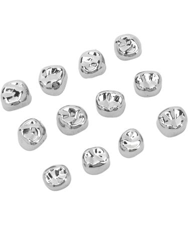 12 Stainless Steel Dental Molar Metal Crowns - Restore Function & Oral Care for Adults - Buy Online on GoSupps.com