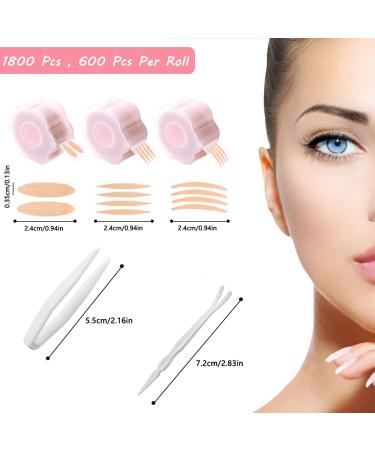 1800 Waterproof Eyelid Lifting Stripes - Invisible Slide Tapes for All-Day Hold | Eyelid Adhesive Tape & Sticker with Fork Bar Tweaks - Buy Online on GoSupps.com
