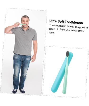 Minkissy 4-Piece Travel Toothbrush Set | Ultra Soft Bristles & Portable Case | Ideal for Adults | Durable PP Materials - Buy Online on GoSupps.com