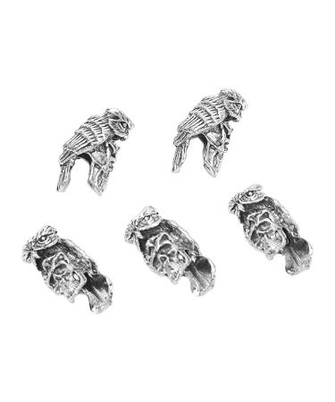 Sunnyclue 69pcs Hair Pearls - Viking Hair Bracelet & Necklace DIY Jewelry Ancient Silver Column Beads for Braids - Perfect Hair Decor - Buy Online on GoSupps.com