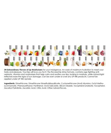 Lip Ink Vegan Flavored Lip Shine Moisturizers - Chocolate Coconut | 100% Natural Organic Vegan & Kosher Makeup | Handcrafted in America - International Shipping Available - Buy Online on GoSupps.com