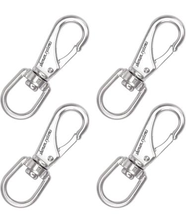 SHONAN Stainless Steel Flag Clips - 4 Pack 3.5 Inch Swivel Snap Hooks for Flagpole Rope, Dog Leashes, Keychains, Boat Ropes, Bird Feeders - Buy Online on GoSupps.com