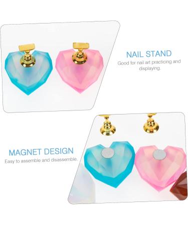 FRCOLOR 4 Sets nail holder magnetic mount magnetic tools magnetic base Nail Art Practice Stand Nail Art Stand nail stand nail tools nail palette Nail Tip Holders lotus resin Manicure tools - Buy Online on GoSupps.com