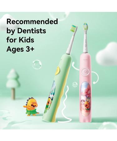 uSmile Kids Electric Toothbrush | Rechargeable Type-C | Soft Bristles | Dinosaur Pattern | 2-Minute Timer | Easy-Grip Silicone Handle | 6 Months Battery Life | Ages 3+ | Green - Buy Online on GoSupps.com