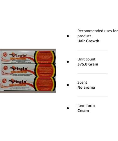 Virgin Hair Fertilizer 125gm x 3 - Fast Hair Growth Treatment - Buy Online on GoSupps.com