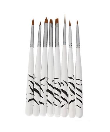8 x Zebra Nail Art Dotting Manicure Painting Polish Brush Pen Tools