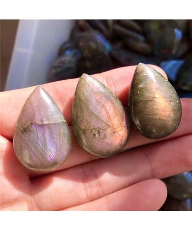 Buy XUQULI Blue Natural Labradorite Crystal Leaf - Beautiful Meditation Crystal | 1 Piece with Holes - International Shipping Available - Buy Online on GoSupps.com