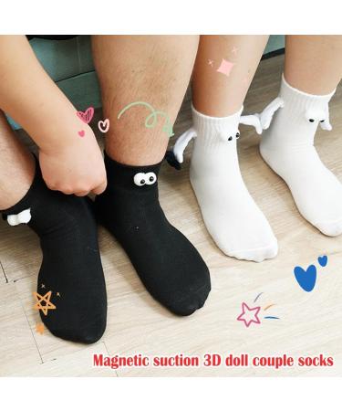 Novelty Magnetic 3D Couple Socks - Funny Holding Hands Design, One Size Black - Buy Online on GoSupps.com