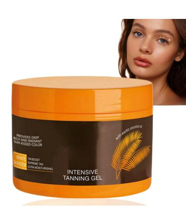 Luxury-Intensive Tanning Gel Natural Tanning Accelerator Cream for Outdoor Tanning Oil for Beach Travel Face Tanning Cream Sunbed Tanning Gel Brown Tanning Cream Extreme Dark Intensive Tanning Gel