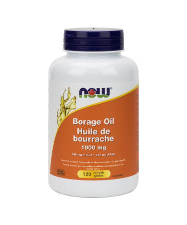 NOW Borage Oil 1000mg (240mg GLA) 120 Softgels 100 g Borage 120 Unit (Pack of 1)