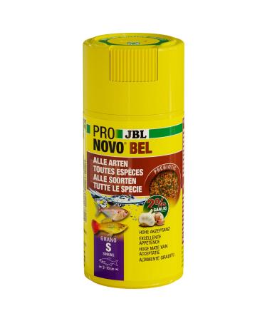 JBL Pronovo Bel Grano main feed for all aquarium fish of 3-10 cm fish feed granulate click doser size S 100 ml pronovo BEL Grano 56 g (1 Pack) 3-10 cm fish size (s)