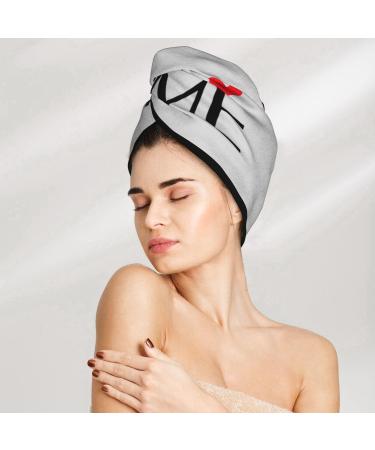 Hair Towel Wrap - Quick Drying Towel Turban with Button | Cute Gnome Design | Ideal for Fast Hair Drying - Buy Online on GoSupps.com