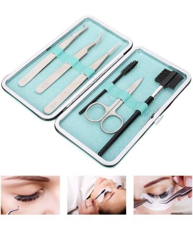 Eyebrow Grooming Set Professional Eyelashes Extension Kit Tweezers Scissors Brushes Makeup Tool - Buy Online on GoSupps.com