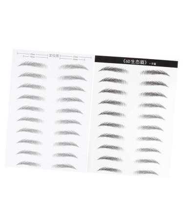Balacoo 2 Pairs Black Stickers Water-based Eye Brow Stickers Brow Tatoo Eyebrow Stickers Eyebrows 6d Bionic