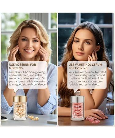 HKH Retinol Serum Capsules for Face: 48 Caps Anti-Aging Wrinkle Skincare Night Serum - Vitamin A & E Facial Oil for Women - Firming Smoothing & Skin Hydration & Moisturization - Travel-Friendly VA Retinol for Evening - Buy Online on GoSupps.com