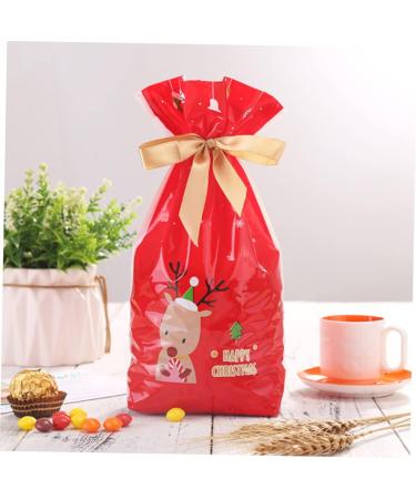 SEWOART 10pcs Christmas Drawstring Bags Red Bags for Elk Christmas Bags Candy Bag Snowflake Crisp - Buy Online on GoSupps.com