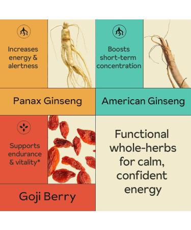 Reprise Herbal Energy Boost Gummies - All-Natural with Ginseng & Goji Extracts | Supports Mood, Brain & Focus | Vegan 60 Gummies - Pineapple Loquat & Blueberry Flavor - Buy Online on GoSupps.com