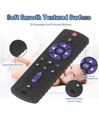 TKLake Baby Teething Toy - Remote Control Baby Teether Relief Toy for 0-6 Months Boys and Girls (Black) - Buy Online on GoSupps.com