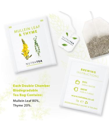 Nutra Tea Mullein & Thyme Herbal Tea 20 Bags - Lung & Throat Support - Buy Online on GoSupps.com