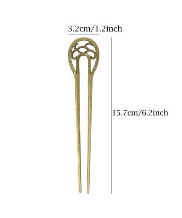 Careor Metal U Shape Hair Clip 16cm | Stylish Hair Accessories for Girls & Women | Perfect Ponytail Hairpin - Buy Online on GoSupps.com