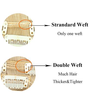 Sego Clip-In Hair Extensions 8 Tresses Realistic Dark Blonde & Bleach Blonde Mix 58cm (140g) for Effortless Style - Buy Online on GoSupps.com