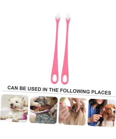 FOMIYES 2pcs Tools Manual Care Puppy Tooth Cleaners Oral Dog Home Soft-bristle Teeth Pet Supplies 1 count (Pack of 1) Pink - Buy Online on GoSupps.com