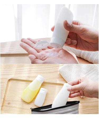 Lurrose 4PCs 30ml Travel Bottles | Spout-Proof Silicone Containers for Shampoo Conditioner Lotion | Refillable Cosmetic Travel Tubes - White - Buy Online on GoSupps.com
