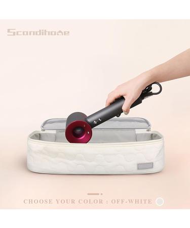 YOXIER Dual Zipper Hair Tool Pouch Travel-friendly Dryer Holder Bag Layer Curling Iron Storage with Closure for Home Beige - Buy Online on GoSupps.com