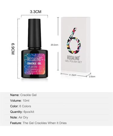 PENNY73 6 Colors Crack Gel Nail Polish Tortoise Shell Shape UV Nail Art Lacquer Automatic Crack Nail Gel Varnish for Manicure - Buy Online on GoSupps.com