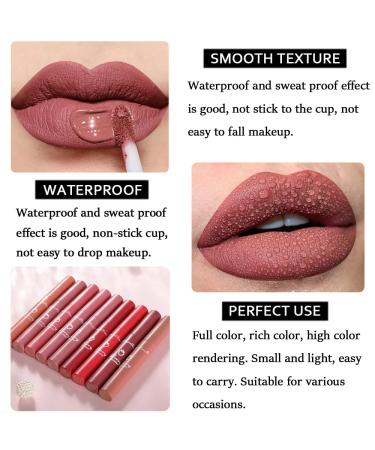 3 Colors Nude Matte Lipstick Set - Long Lasting & Waterproof Lip Gloss - Buy Online on GoSupps.com