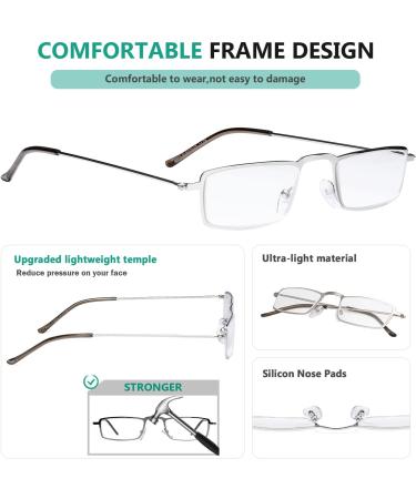 Eyekepper 5-Piece Stainless Steel Half-Eye Reading Glasses +1.00 | Stylish & Durable Readers - Buy Online on GoSupps.com