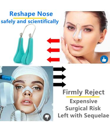 Nose Shaper Clip - Silicone Nose Lifter & Slimming Tool for Beautiful Straight Nose | Rhinoplasty Bridge Corrector for Women (Green - Buy Online on GoSupps.com