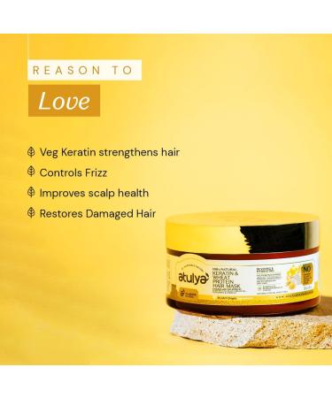 Keratin & Wheat Protein Hair Mask - Repair Damaged Hair Herbal Formula Sulfate-Free Paraben-Free 200g - Softness for All Hair Types - Buy Online on GoSupps.com